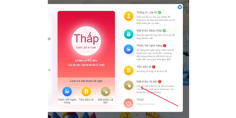 Cài đặt mật khẩu rút tiền RR88 Cài đặt mật khẩu rút tiền RR88